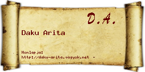 Daku Arita névjegykártya